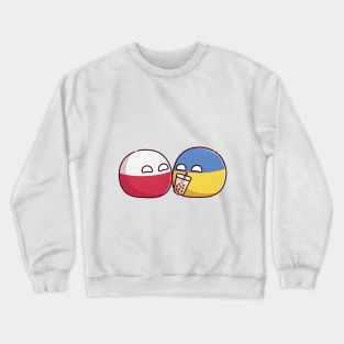 Polandball and Ukraineball St. Valentine's Day cute meme shirt Crewneck Sweatshirt